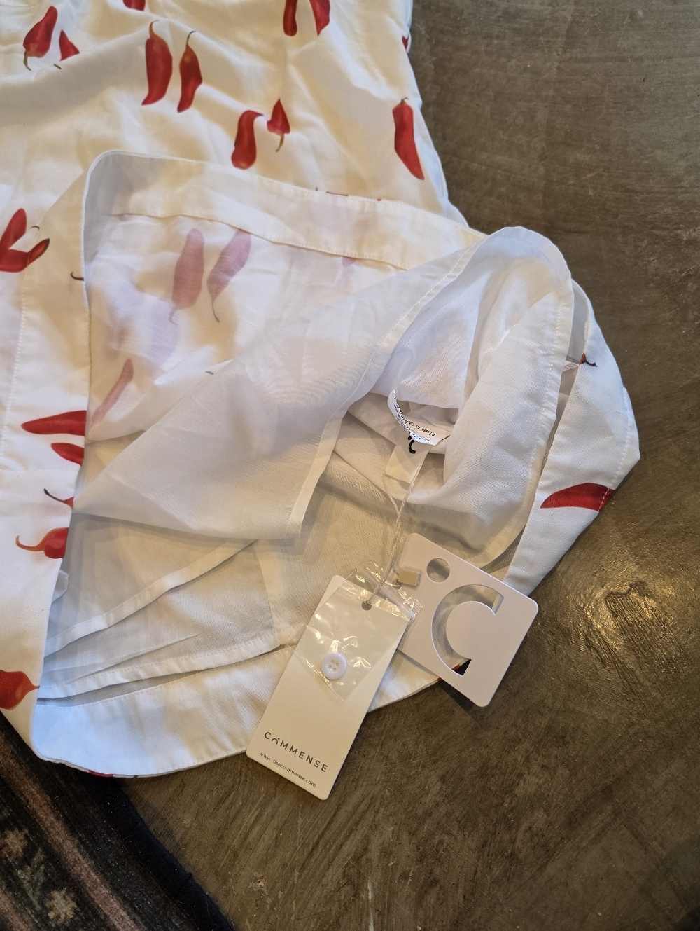 NWT Commense Chili Pepper Halter Neck White Mini Dress Open Back - Picture 5 of 9